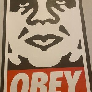 Shepard fairey obey signed autographed original vintage wheat paste Kaws banksy